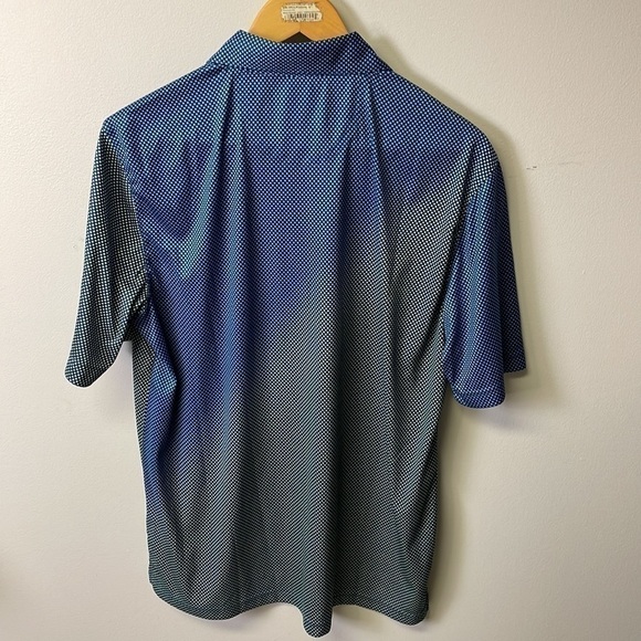 GREG norman blue/Green circle pattern golf shirt sz M - Picture 5 of 11